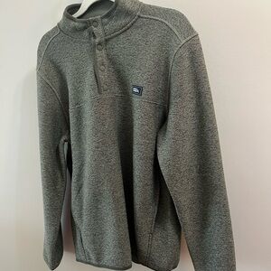 Eddie Bauer Heather Green Men’s  Snap-Front Half-Zip Sweater Size S